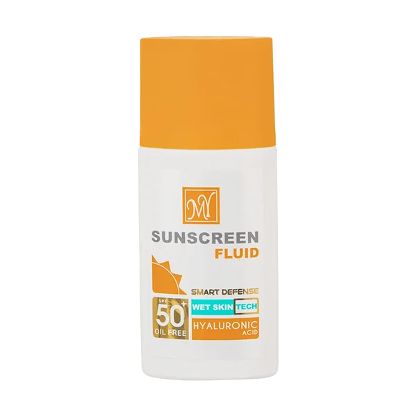 my-fluid-sunScreen فلویید ضدآفتاب مای با SPF50 حاوی هیالورونیک اسید مناسب انواع پوست