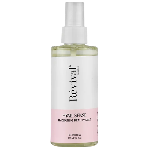 revival-Hyalusense Hydrating Beauty Mist (1) اسپری اب رویوال ،رطوبترسانی فوری طراوت بیدرنگ کاهش نمای منافذ یکدست شدن سطح پوست کمک به جذب بهتر محصولات بعدی