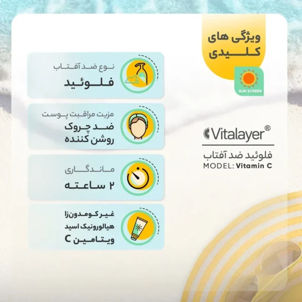 ضدآفتاب روشن کننده ویتامین سی بی رنگ ویتالیر - تصویر 2