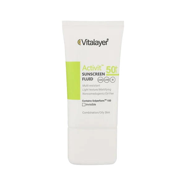 vitalayer-activit-oily-skin-sunscreen (1) ضدآفتاب بی رنگ کنترل چربی پوست چرب ویتالیر - تصویر 1